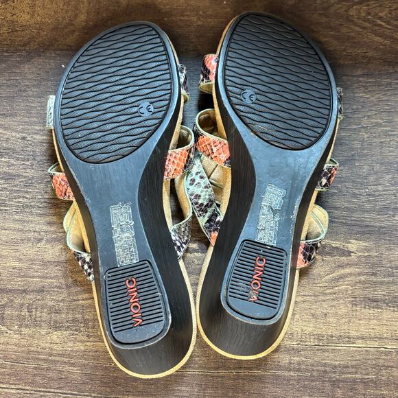 Vionic Park Radia Multi-Color Snakeskin Slip On Wedge - size 8 - Picture 7 of 8